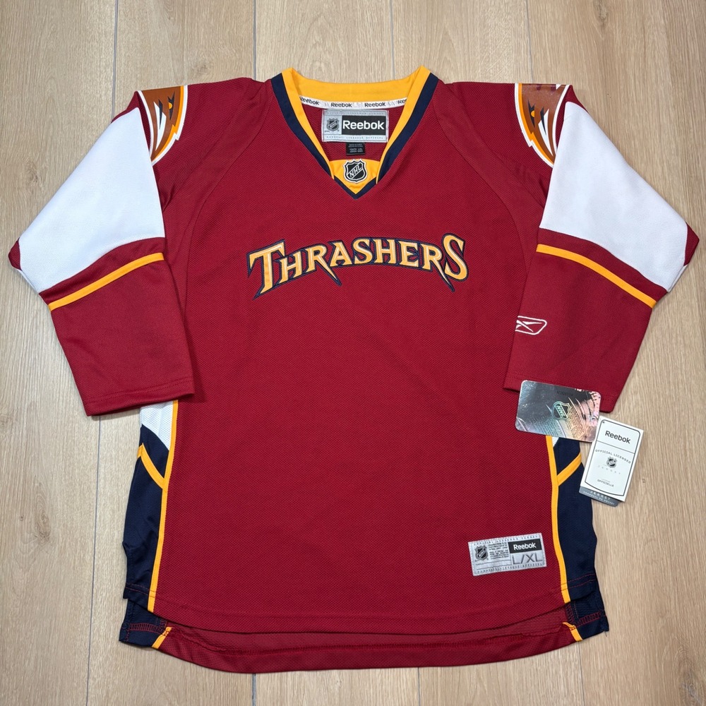 Reebok Atlanta Thrashers NHL Jersey Youth L/XL Maroon Hockey Adult Small Medium